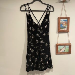 RVCA SKATER DRESS WITH SHARK & ISLAND DESIGN